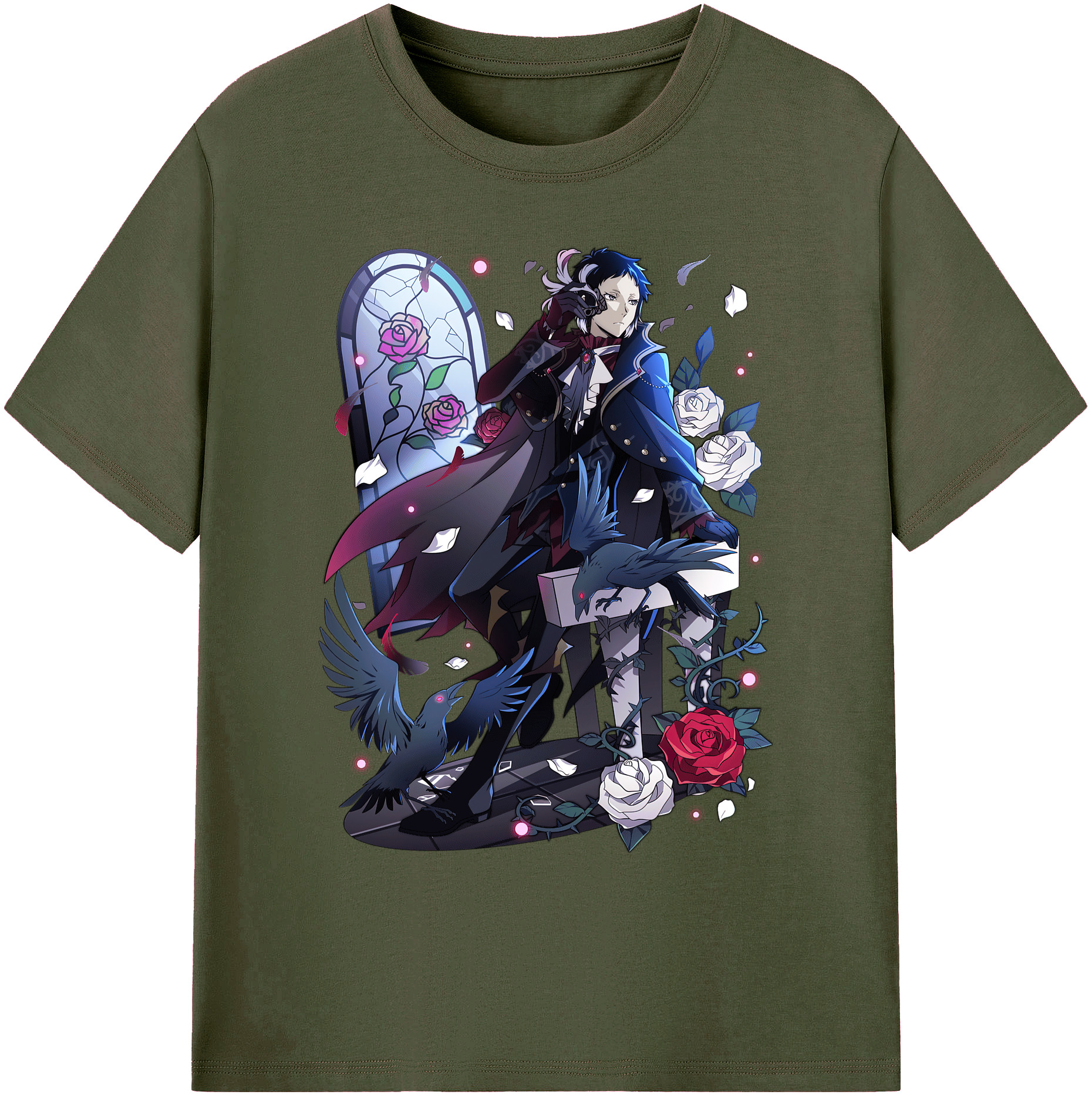 （画像用） 文豪ストレイドッグス Bungo Stray Dogs 綿100％ メンズ半袖Tシャツ｜肌触りやわらか＆通気性